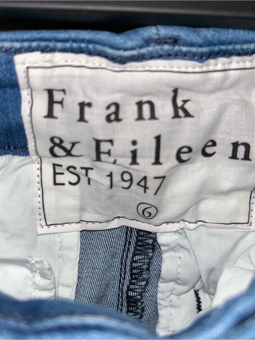 Frank & eileen wicklow raw hem chino jeans crop classic blue preppy - Picture 4 of 4